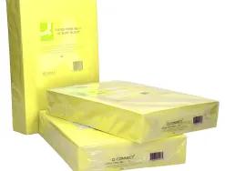 Papier couleur q-connect multifonction a3 80g/m2 unicolore jaune néon ramette 500 feuilles