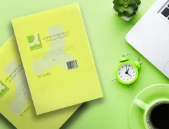 Papier couleur q-connect multifonction a4 80g/m2 unicolore jaune néon ramette 500 feuilles