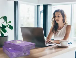Papier couleur q-connect multifonction a4 80g/m2 unicolore lilas ramette 500 feuilles