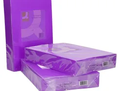 Papier couleur q-connect multifonction a3 80g/m2 unicolore lilas ramette 500 feuilles