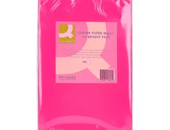 Papier couleur q-connect multifonction a4 80g/m2 unicolore rose intense ramette 500 feuilles