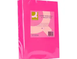 Papier couleur q-connect multifonction a4 80g/m2 unicolore rose intense ramette 500 feuilles