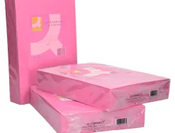 Papier couleur q-connect multifonction a3 80g/m2 unicolore rose néon ramette 500 feuilles
