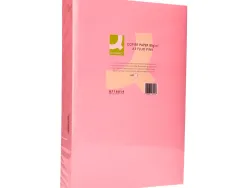 Papier couleur q-connect multifonction a3 80g/m2 unicolore rose néon ramette 500 feuilles