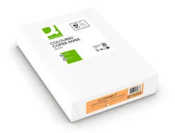 Papier couleur q-connect multifonction a4 80g/m2 unicolore orange néon ramette 500 feuilles