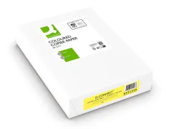 Papier couleur q-connect multifonction a4 80g/m2 unicolore jaune intense ramette 500 feuilles
