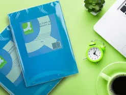 Papier couleur q-connect multifonction a4 80g/m2 unicolore bleu intense ramette 500 feuilles