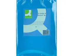 Papier couleur q-connect multifonction a4 80g/m2 unicolore bleu intense ramette 500 feuilles