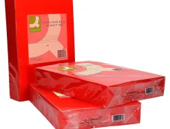 Papier couleur q-connect multifonction a4 80g/m2 unicolore rouge intense ramette 500 feuilles
