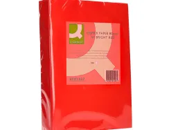 Papier couleur q-connect multifonction a4 80g/m2 unicolore rouge intense ramette 500 feuilles