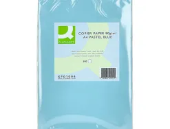 Papier couleur q-connect multifonction a4 80g/m2 unicolore celeste ramette 500 feuilles