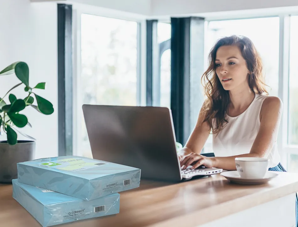 Papier couleur q-connect multifonction a4 80g/m2 unicolore celeste ramette 500 feuilles