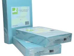 Papier couleur q-connect multifonction a4 80g/m2 unicolore celeste ramette 500 feuilles