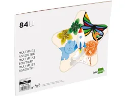 Papier créatif liderpapel a4+ 240x315mm assortiment divers papiers bloc 84f
