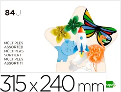 Papier créatif liderpapel a4+ 240x315mm assortiment divers papiers bloc 84f