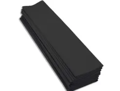 Papier crepon clairefontaine standard 0,5x2m crepage 40% coloris noir paquet 10 feuilles