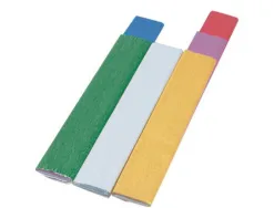 Papier crepon clairefontaine metallise 0,5x2,5m crepage 60% coloris assortis 6 feuilles