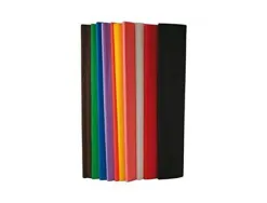 Papier crepon clairefontaine superieur 0,5x2,5m crepage 60% coloris assortis paquet 10 feuilles