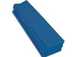 Papier crepon clairefontaine standard 0,5x2m crepage 40% coloris bleu moyen paquet 10 feuilles