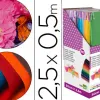 Papier crépon cellophane liderpapel 50cmx2.50m présentoire 80u coloris assortis