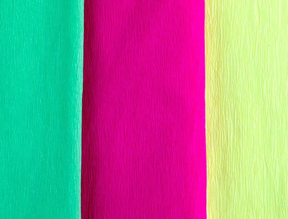 Papier crépon liderpapel 34g/m2 50cmx2.5m unicolore vert fluorescent