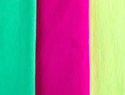 Papier crépon liderpapel 34g/m2 50cmx2.5m unicolore rose fluorescent