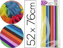 Papier de soie liderpapel 52x76cm 18g/m2 coloris assortis sachet 10f