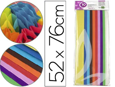 Papier de soie liderpapel 52x76cm 18g/m2 coloris assortis sachet 10f