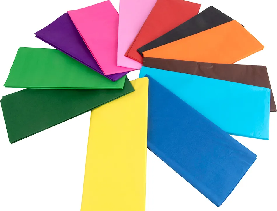 Papier de soie liderpapel 52x76cm 18g/m2 coloris assortis sachet 10f