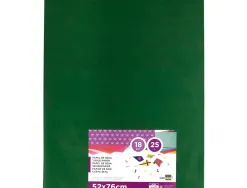 Papier de soie liderpapel 52x76cm 18g/m2 unicolore vert foncé sachet 25f