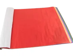 Papier de soie liderpapel 50x75cm 17g/m2 12 coloris assortis rouleau 24 feuilles