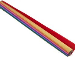 Papier de soie liderpapel 50x75cm 17g/m2 12 coloris assortis rouleau 24 feuilles