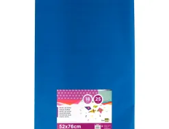 Papier de soie liderpapel 52x76cm 18g/m2 unicolore bleu sachet 25f