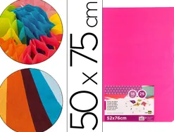 Papier de soie liderpapel 52x76cm 18g/m2 unicolore rose foncé sachet 25f