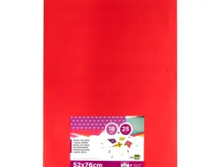 Papier de soie liderpapel 52x76cm 18g/m2 unicolore rouge sachet 25f