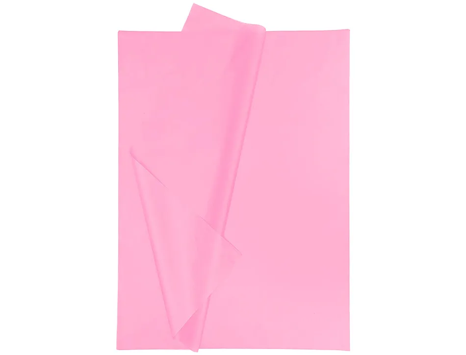 Papier de soie liderpapel 52x76cm 18g/m2 unicolore rose sachet 5f