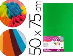 Papier de soie liderpapel 52x76cm 18g/m2 unicolore vert moyen sachet 25f