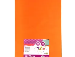 Papier de soie liderpapel 52x76cm 18g/m2 unicolore orange sachet 25f