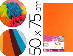 Papier de soie liderpapel 52x76cm 18g/m2 unicolore orange sachet 25f