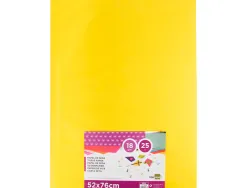 Papier de soie liderpapel 52x76cm 18g/m2 unicolore jaune sachet 25f