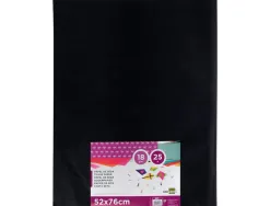 Papier de soie liderpapel 52x76cm 18g/m2 unicolore noir sachet 25f