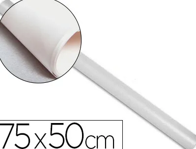 Papier de soie maildor 50x75cm 18g/m2 unicolore blanc rouleau 24f