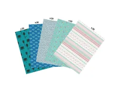 Papier decopatch 30x40cm coloris bleu assortis pochette 100 feuilles