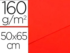 Papier dessin canson feuille mi-teintes n 506 grain gelatine haute teneur coton 160g 50x x65cm unicolore coquelicot