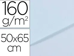Papier dessin canson feuille mi-teintes n 102 grain gelatine haute teneur coton 160g 50x65cm unicolore azur