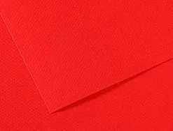 Papier dessin canson feuille mi-teintes n 505 grain gelatine haute teneur coton 160g 50x65cm unicolore rouge