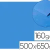 Papier dessin clairefontaine a grain 160g 1 surface grainee 1 lisse 50x65cm paquet 25f coloris bleu marine