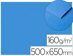 Papier dessin clairefontaine a grain 160g 1 surface grainee 1 lisse 50x65cm paquet 25f coloris bleu marine