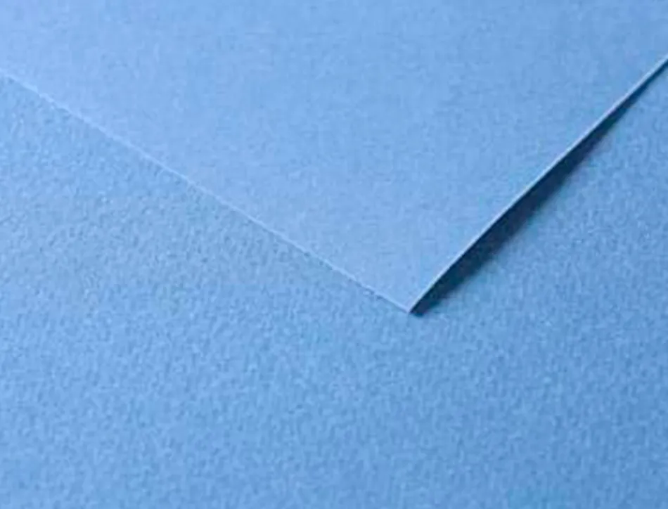 Papier dessin clairefontaine a grain 160g 1 surface grainee 1 lisse 50x65cm paquet 25f coloris bleu roi