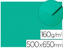 Papier dessin clairefontaine a grain 160g 1 surface grainee 1 lisse 50x65cm paquet 25f coloris vert fonce